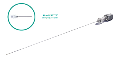 Спинальная игла Sprotte 22G x 6" (150мм) с интродьюсером — 10шт/уп купить оптом в Воронеже